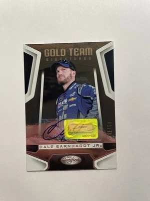 2016 Panini Certified Gold Team Signatures DALE EARNHARDT JR Auto Rare SP #/50 - Image 1 of 2