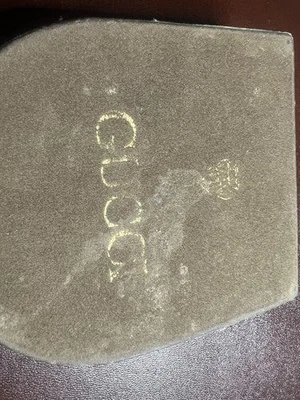 Caja de encendedor GUCCI marrón flocado medidas como foto vintage Foto 1 de 4