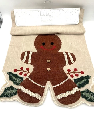 Nicole Miller Home Table Runner Gingerbread Man 16" X 72" - Image 1 of 4