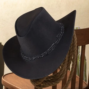Western Cowboyhut aus echtem Wildleder für Damen und Herren - Bild 1 von 6