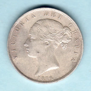 Great Britain. 1886 Victoria - Halfcrown.. VF/gVF - Part Lustre - Picture 1 of 2