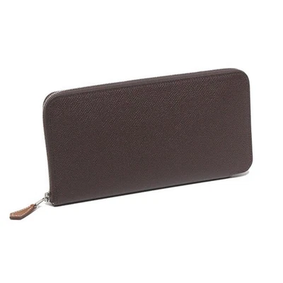 HERMES Azap Largo Seda En Redondo Cremallera Larga Cartera Rouge Sellier Mujeres s Damas Foto 1 de 4