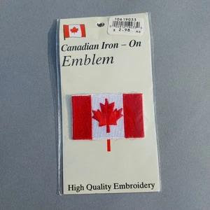 Canadian Canada Flag 2.5x1.5" New Embroidered Iron On Patch - Picture 1 of 1