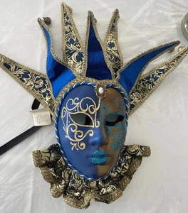 Genuine VENETIAN CARNIVAL MASK ~ Made in Venice Italy MINT - Picture 1 of 3