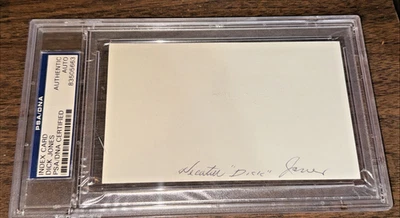 DECATUR "DICK" JONES  SENATORS INDEX CARD SIGNED AUTOGRAPHED ENCASED PSA/DNA - Image 1 of 3