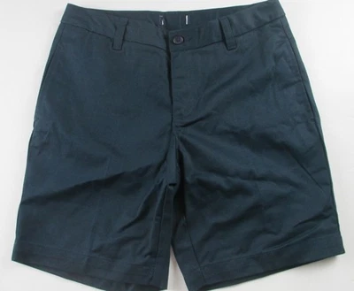 LANDS END 海军校服素色前斜纹布短裤 女孩 14 全新 — 第 1/4 张图片