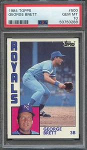1984 Topps #500 George Brett PSA 10 HOF Kansas City Royals 0288 - Picture 1 of 2