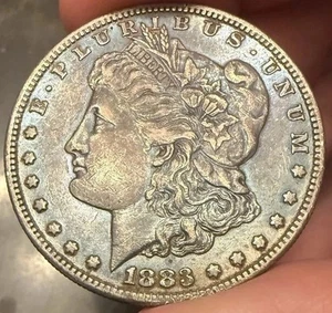 1883 S MORGAN SILVER DOLLAR RARE TONING BLUEBERRY TONING RARE ⭐️INVESTMENT⭐️ - Picture 1 of 3