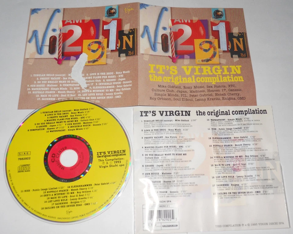 Mike Oldfield, Roxy Music, Sex Pistols, Culture club, J It's Virgin - The o (CD) - Image 1 of 1