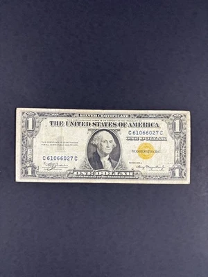 1935 $1 Dollar Silver Certificate Gold Seal North Africa Emergency Note - Image 1 of 2