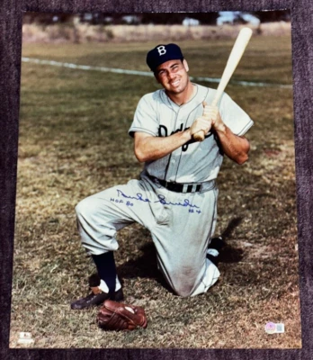 DUKE SNIDER Signed Brooklyn DODGERS 16x20 PHOTO Beckett Auth. BAS w/ HOF Insc - Image 1 of 3
