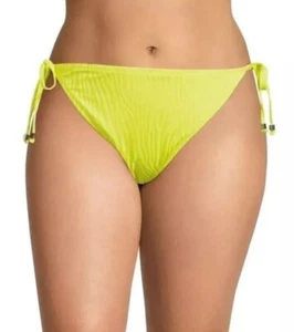 Time and Tru Women's Swim BOTTOM Cheeky Side Tie Lime Green Small (4-6) NWT - Picture 1 of 6