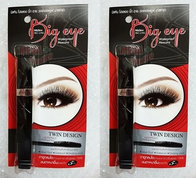 2 x Mistine Prolong Big Eye Waterproof Mascara 5X More Volume #No.1 Black - Image 1 of 3