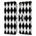 Head Case Designs Bnw Patterns Leather Book Wallet Case For Apple Ipod Touch Mp3