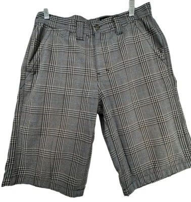 Pantalones Cortos FreeWorld Para Hombre Talla 30 Gris A Cuadros 12" Ropa de Calle Informal Playa Bermudas Foto 1 de 4