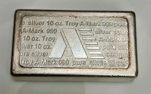Vintage A-Mark 10 Oz. .999 Silver Stacker w/Serial #784 - Picture 1 of 2