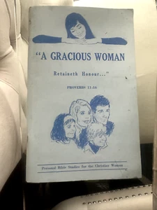 A Gracious Woman Retaineth Honour Proverbs 11:16 Bible Christian Vintage 1970 * - Picture 1 of 3