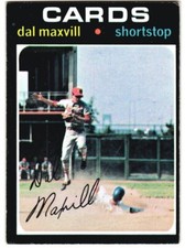 1971 Topps Baseball #476 Dal Maxvill  St. Louis Cardinals - VG/EX