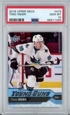Timo Meier 2016-17 Upper Deck Series 2 Young Guns 479 Rookie RC PSA 10