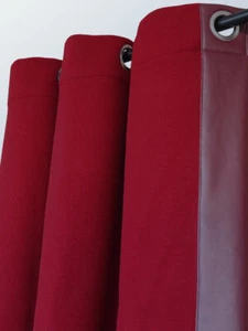 Windfang Vorhang Schurwolle extra schwer 1000g flammenhemmend B1 incl Kunstleder - Picture 1 of 1