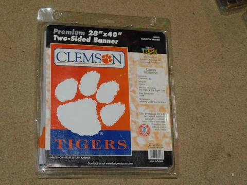 CLEMSON TIGERS FLAG BANNER NCAA Licensed BSI 28"X40" Cover