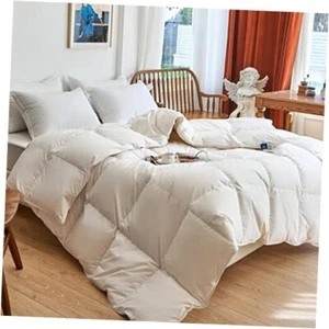 Feather Down Comforter Size-Made in Canada-Oeko Tex 240TC Cotton Shell King - Picture 1 of 7