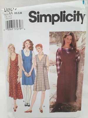 Simplicity Sewing Pattern 9804 Misses' Jumpers W/ Back Or Side Ties Sizes XS-S-M - Image 1 of 4