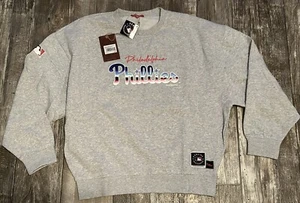 Brand New- Womens Philadelphia Phillies Crew Neck Sweatshirt Size Medium Gray - Picture 1 of 4