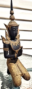 Vintage Gilt Bronze Thai Statue Theppanom Sacred Guardian Angel sculpture statue - Picture 1 of 12