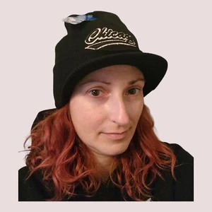 Billed Beanie Hat with Chicago Patch - Picture 1 of 3