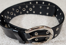 Leather Belt Men Women Unisex 1, 2 Holes Row Grommet Bonded