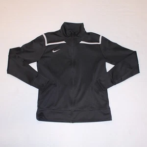 Nike Dri Fit Windbreaker mit durchgehendem Reißverschluss Erwachsene Medium schwarz Stehkragen Taschen Damen - Bild 1 von 6