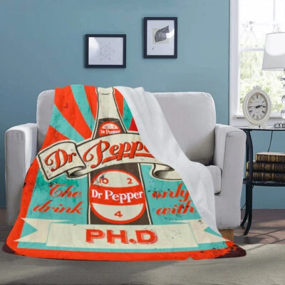 Vintage Style Dr Pepper Ultra-Soft Micro Fleece Blanket - Image 1 of 4