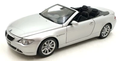 Kyosho 1/18 Scale Diecast DC24924K - BMW 6 Series Cabriolet - Silver - Image 1 of 4