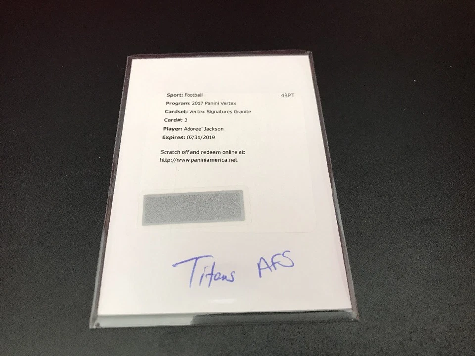 Adoree Jackson 2017 Panini Vertex signatures Granite Rookie Autograph /10 SSP RC - Image 1 of 1