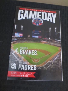 2017 Atlanta Braves Inaugural Season Gameday Program vs SD Padres April 14-17 - Picture 1 of 1