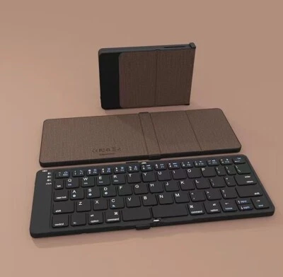 foldable Wireless Bluetooth keyboard Rechargeable ultrathin Portable mini mute - Image 1 of 4
