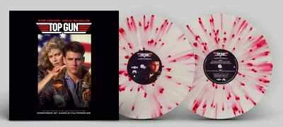 TOP GUN LP x 2 PINK SPATTER VINYL Hans Zimmer Original Soundtrack Ltd 1000 NEW - Image 1 of 4