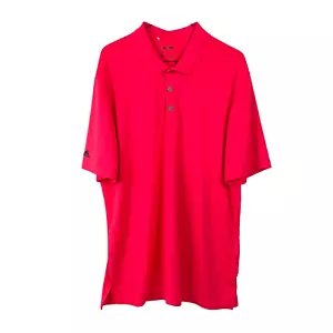 Adidas Golf Neon Pink Orange Short Sleeve Polo Shirt Mens XL - Picture 1 of 7