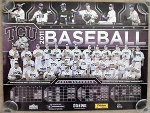 Póster de béisbol de ranas con cuernos TCU 18"" x 24"" calendario - Mountain West Conf. - Imagen 1 de 4