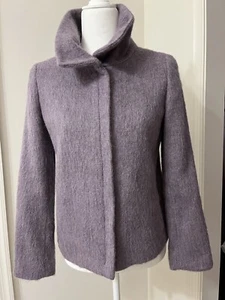 Talbots Lavender Wool/ Alpaca Blend Lined Full Zip Jacket Sz 4P NWT $229 (#95) - Picture 1 of 9