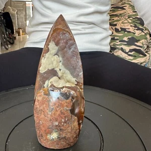 Esemplare minerale agata naturale superiore 2,42 libbre quarzo pietra grezza ornamento cristallo - Foto 1 di 11