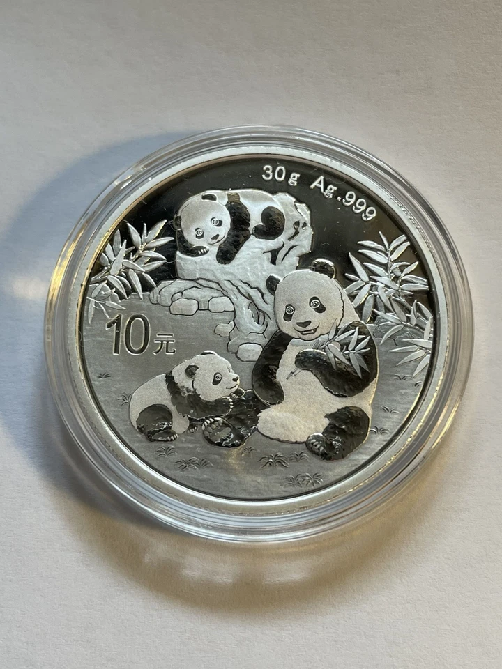 2025 China Panda 1oz Silver Coin in Original Capsule .999 - Image 1 of 2
