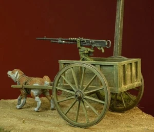 D-Day Miniature DD-35106 1/35 Dog-Drawn Cart with Hotchkiss MG - Picture 1 of 4