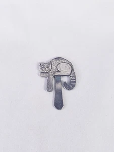 Vintage G.F. Jackson Zinn Katze Lesezeichen - Bild 1 von 6