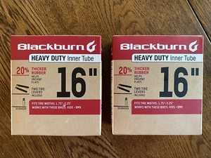 NEW Blackburn 16” 1.75-2.25 Schrader Heavy Duty Bicycle Tube w/ Tire Levers - Picture 1 of 11