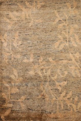 Contemporary Moroccan Nature Print Oriental Area Rug 5'x7' Handmade Modern Rug - Image 1 of 4