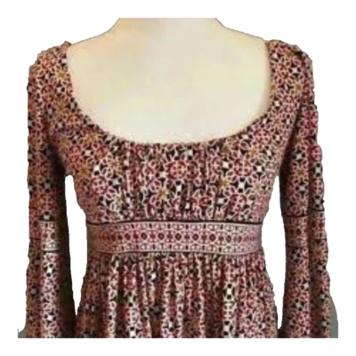 Vestido Maggy London Y2K Mujer 12 Empire Cintura Abullonada Mangas Largas Hasta la Rodilla Geo Foto 1 de 4