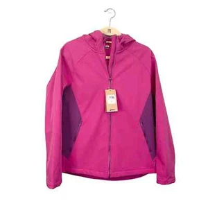 ASICS Womens Pink Winter Soft Shell Full Zip Long Sleeve Hooded Jacket Large NWT - Picture 1 of 9