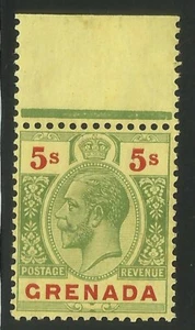 Grenada-1923 5/- Green & Red/Yellow UMM Unmounted Mint - From Old Collection - Picture 1 of 1